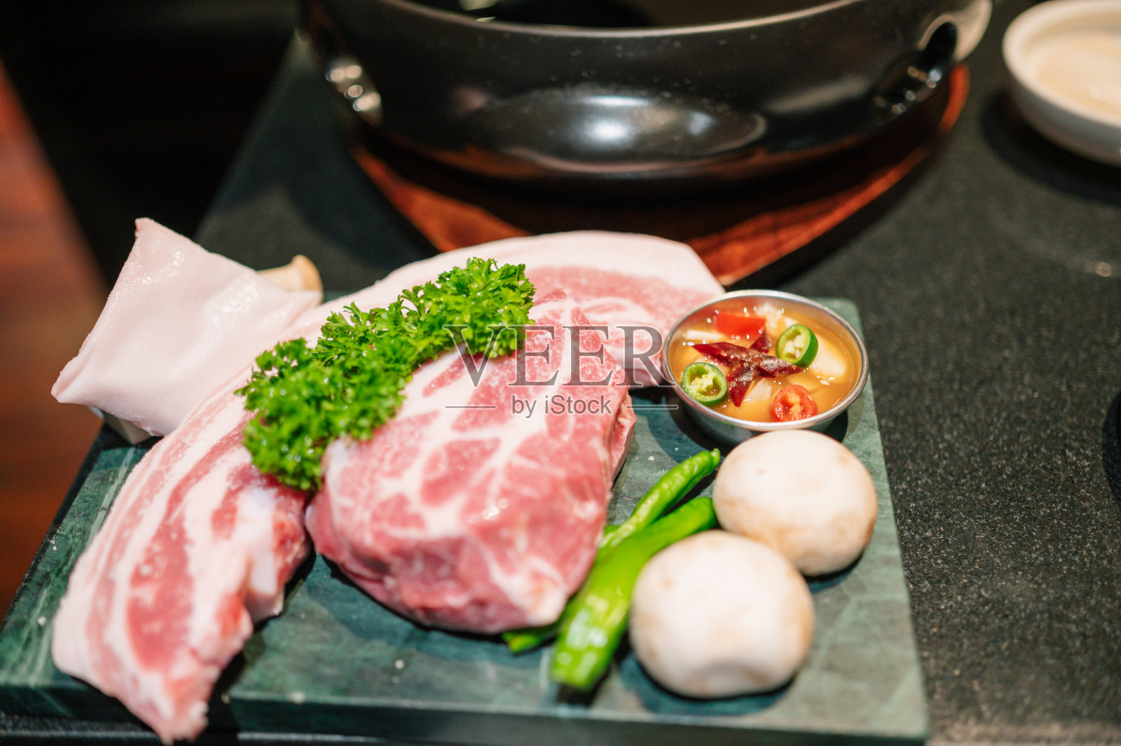 所有健康的有机生食，融合食物风格照片摄影图片