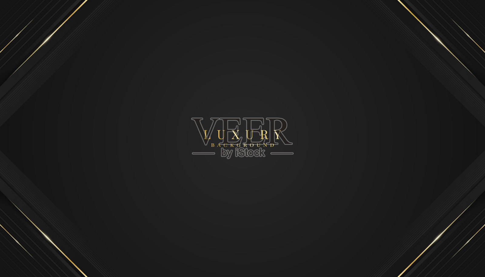 矢量梯度黑色背景与金线插画图片素材