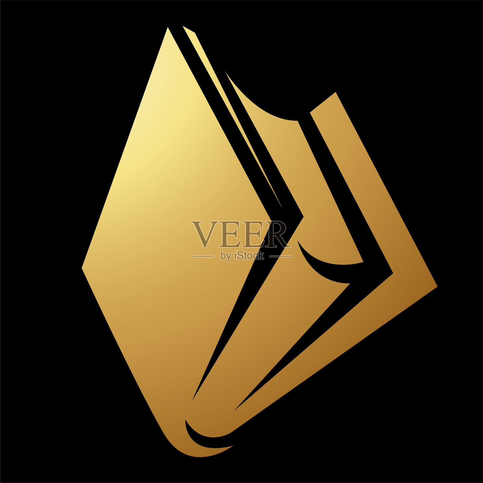 黄金抽象简单的书籍图标插画图片素材