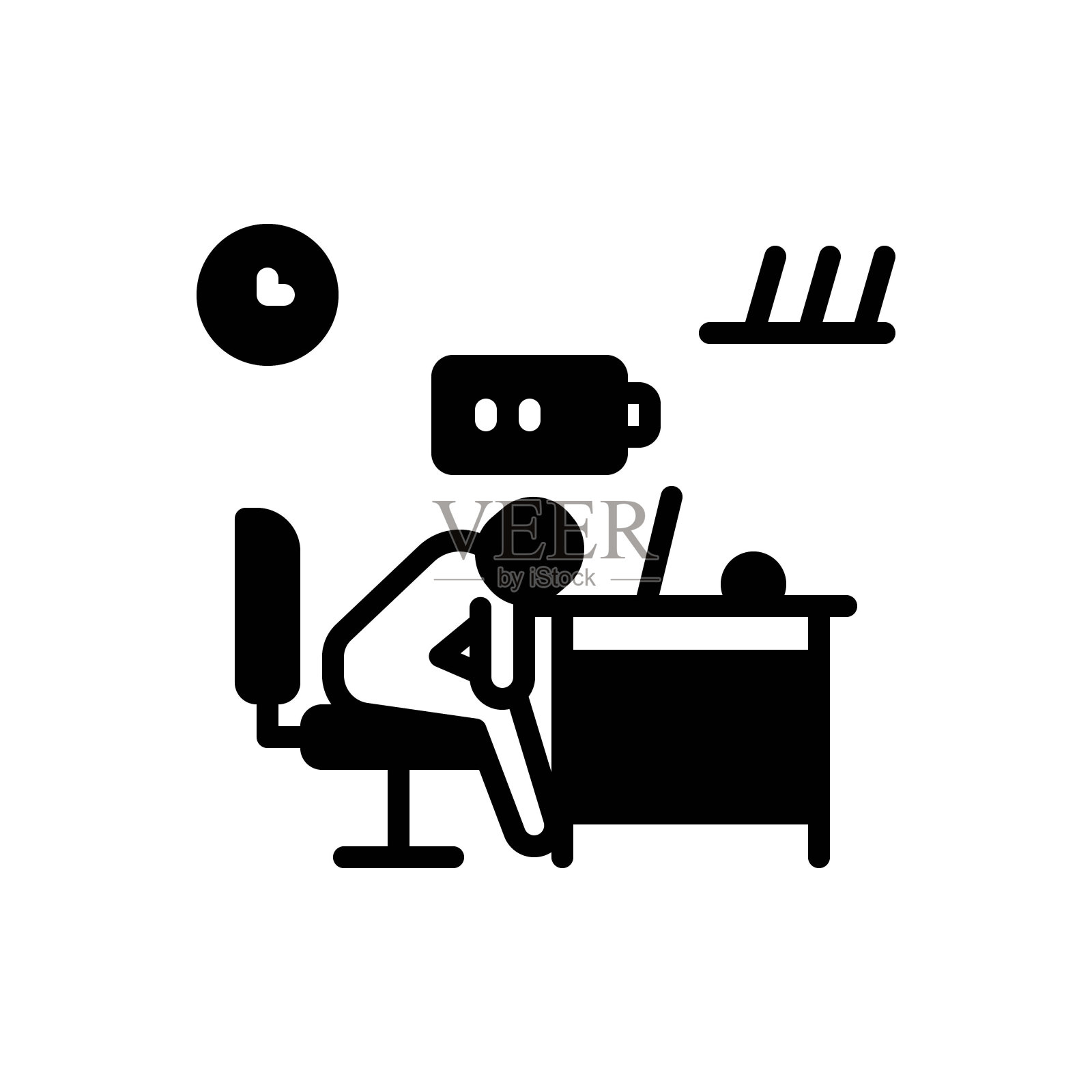 没有慢性疲劳插画图片素材