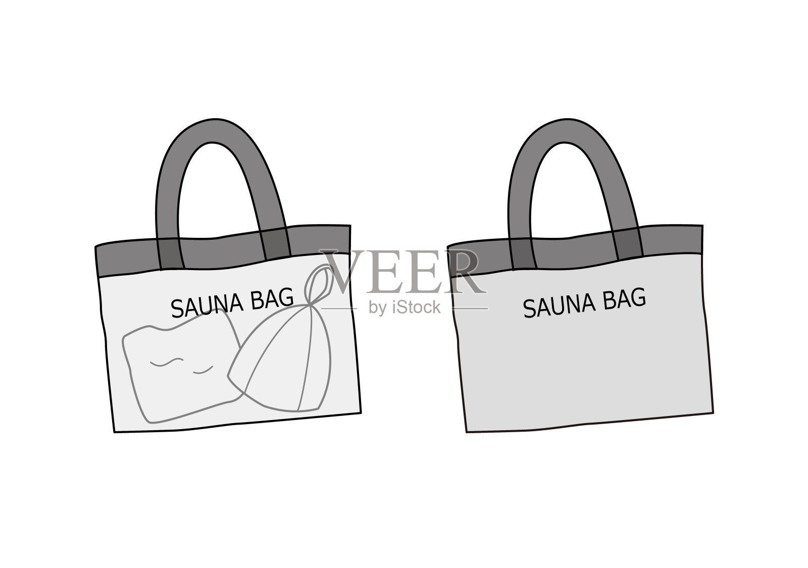 桑拿袋插画图片素材