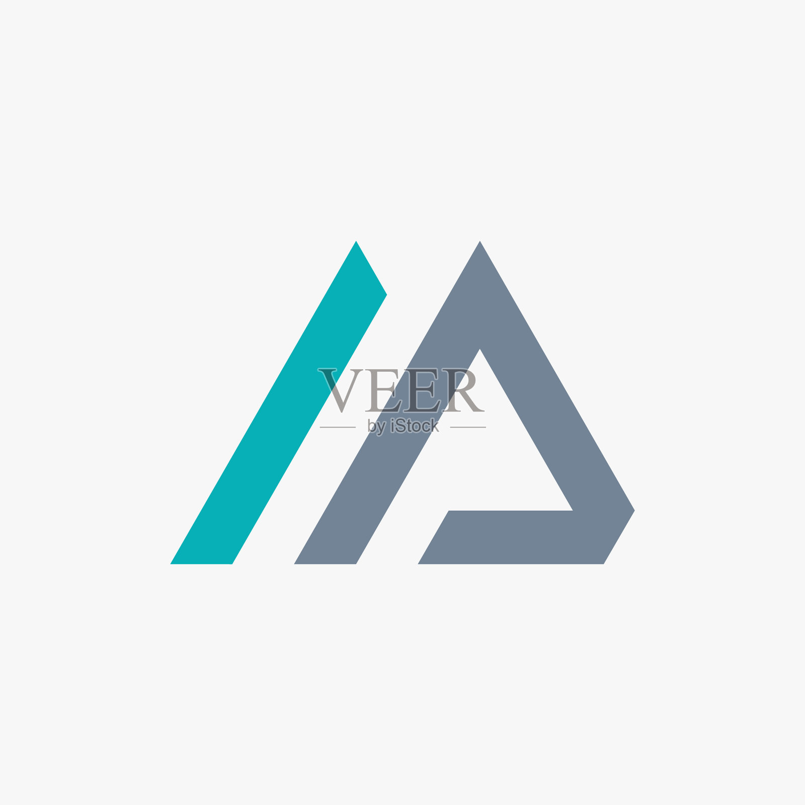 抽象三角形标志模板插画图片素材