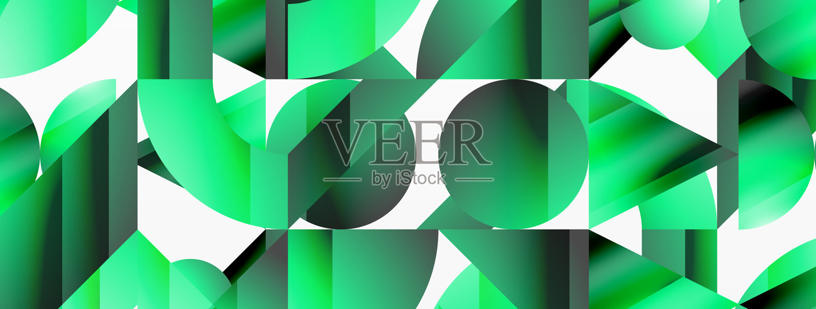 几何极简主义与三角形和圆形插画图片素材