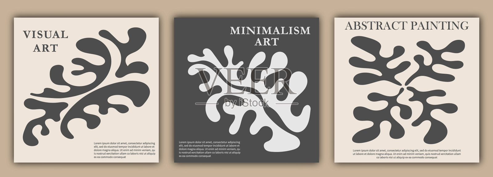 一套抽象美术作品插画图片素材