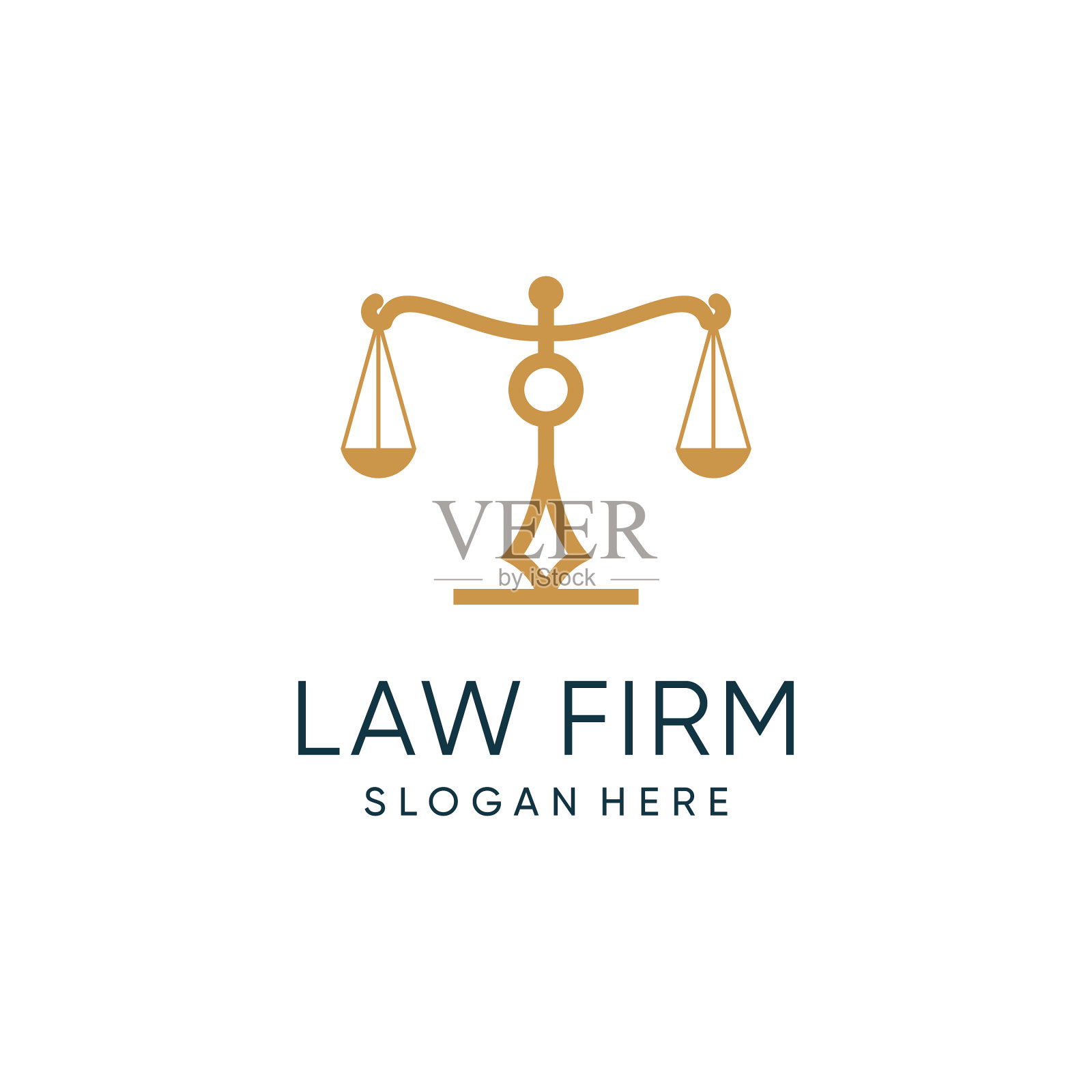 律师事务所标志设计元素具有创意概念插画图片素材