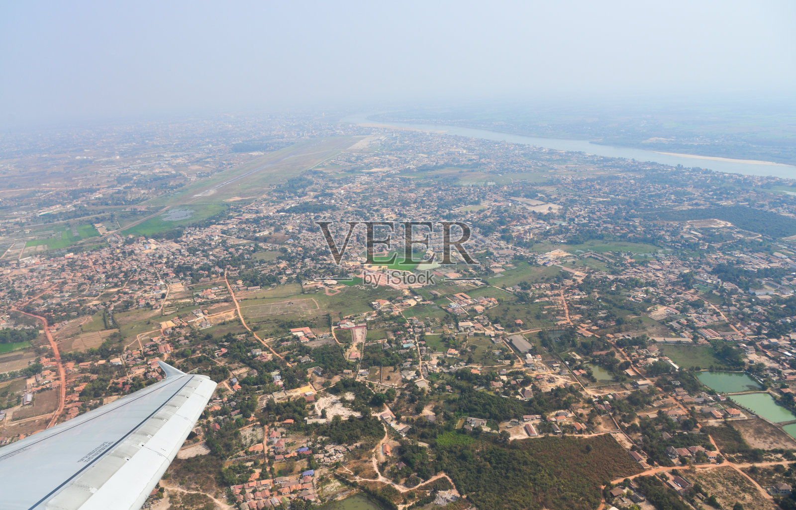 老挝人民民主共和国万象鸟瞰图照片摄影图片