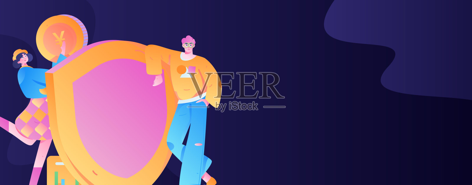 互联网理财投资平面矢量概念操作手绘插图插画图片素材