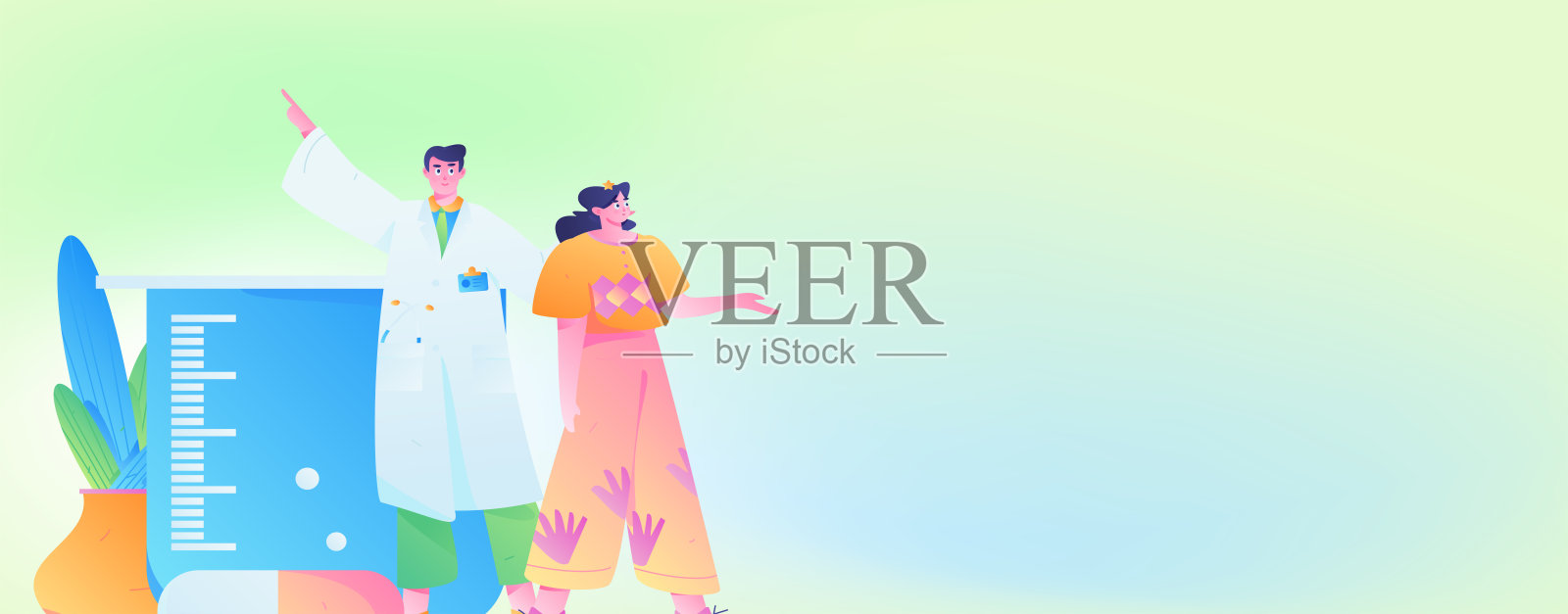 医学人物抗击疫情的平面矢量概念操作手绘插图插画图片素材