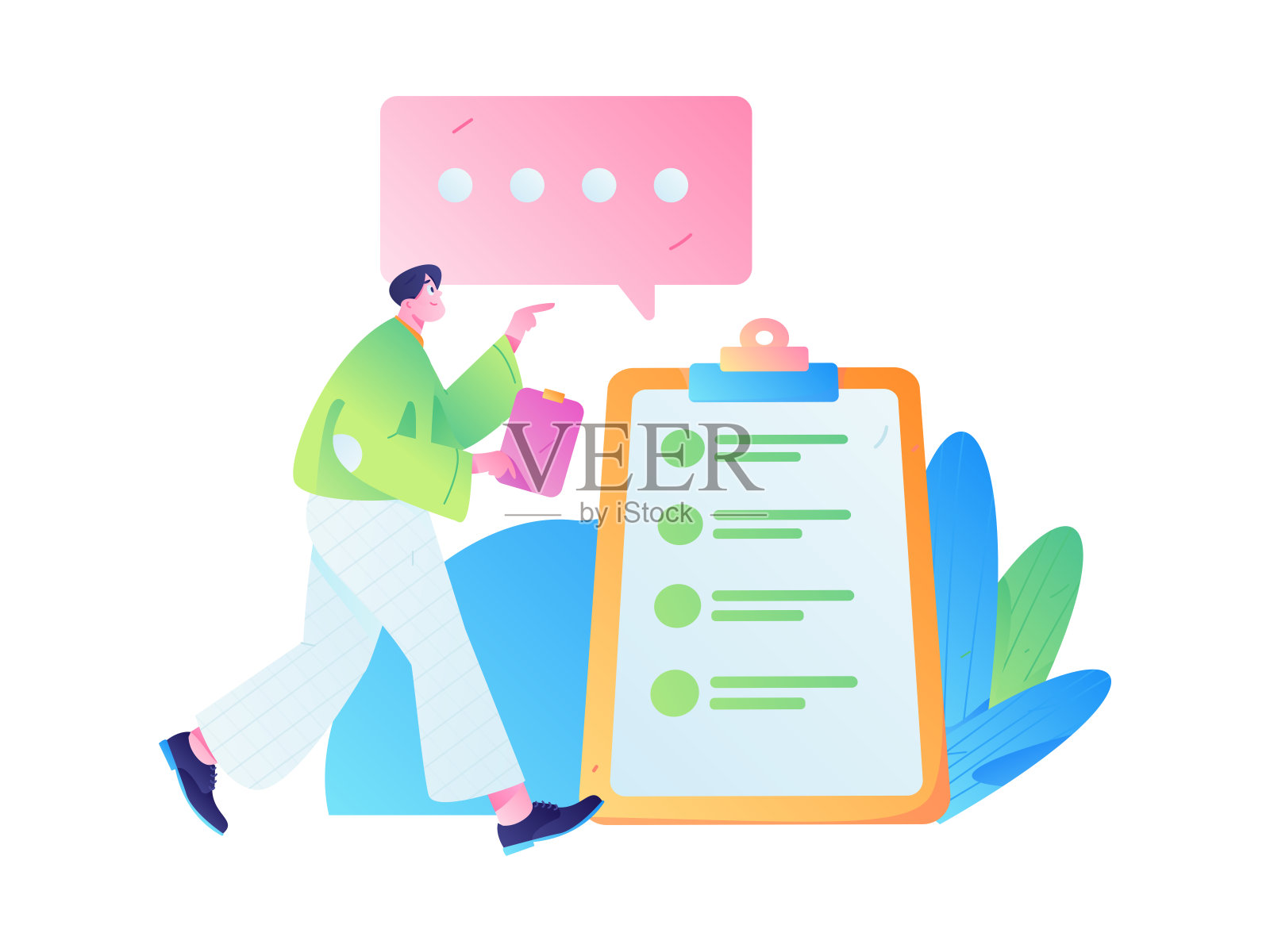 商务人士平面矢量概念操作手绘插图插画图片素材