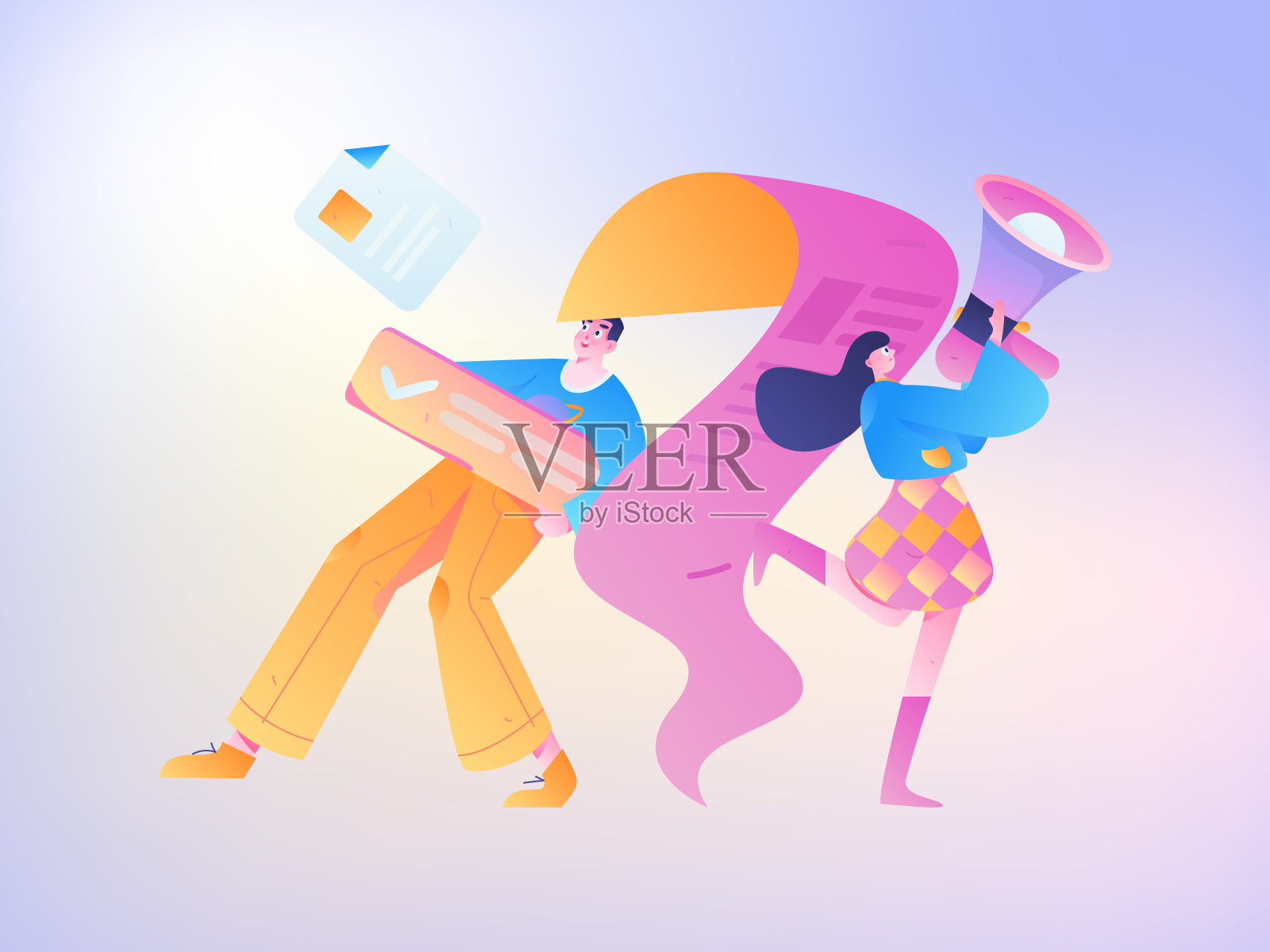 人面试工作平面矢量概念操作手绘插图插画图片素材