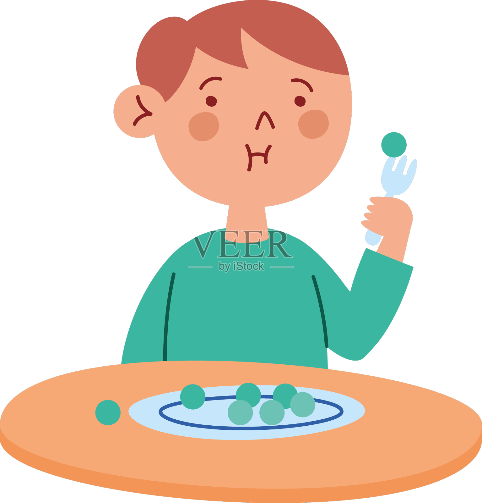 吃葡萄的小孩设计元素图片