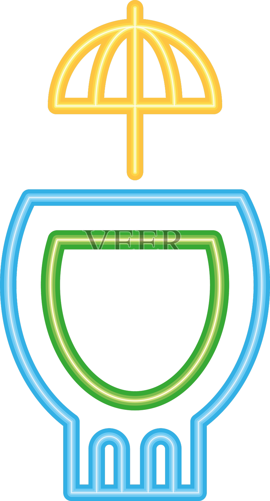 霓虹鸡尾酒杯设计元素图片