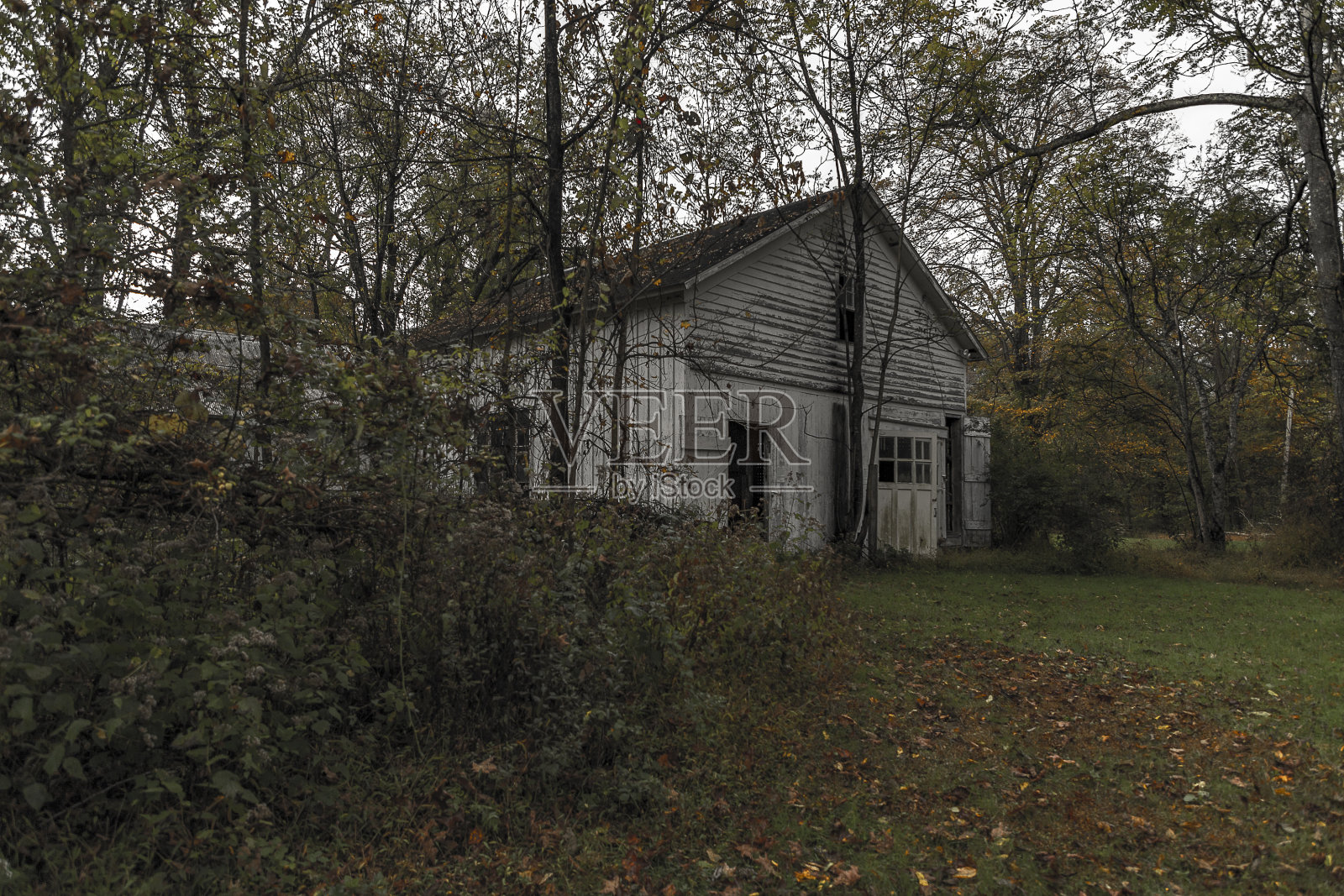 特拉华水峡国家娱乐区的废弃谷仓照片摄影图片