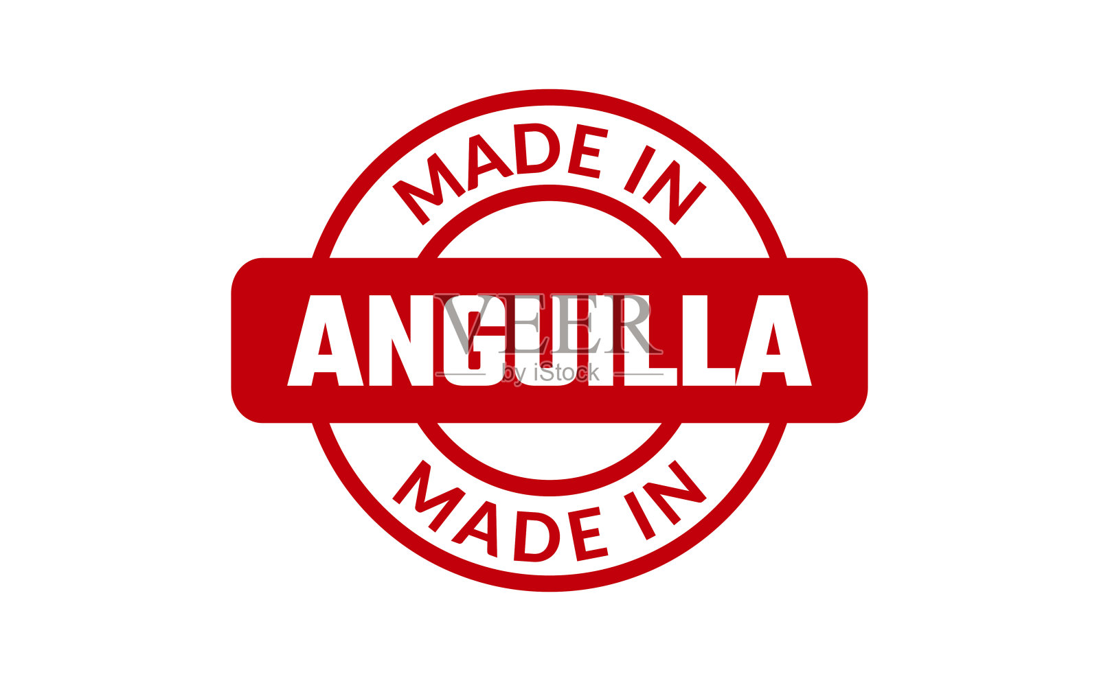 安圭拉制造橡皮图章插画图片素材