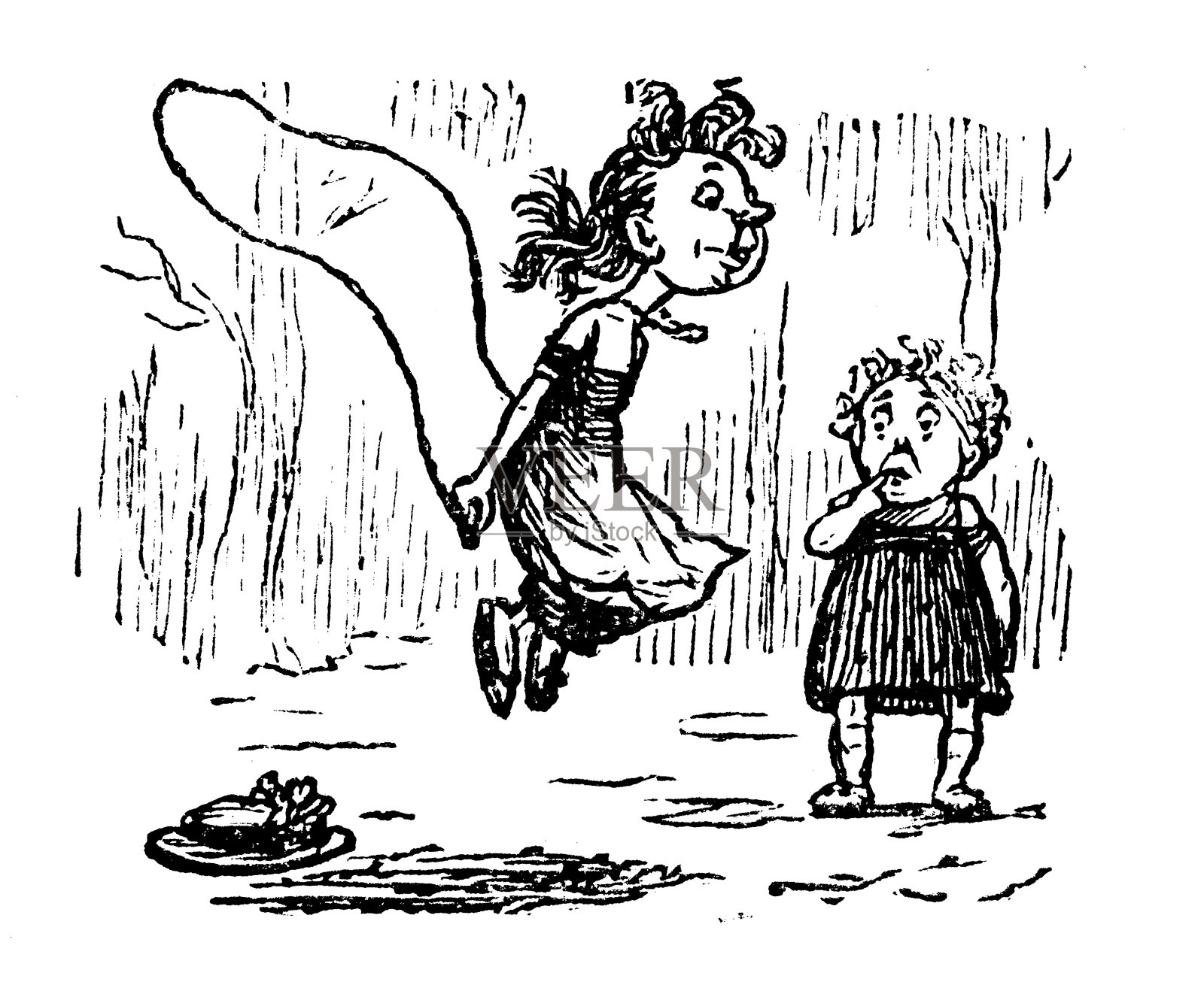 英国讽刺漫画插画图片素材