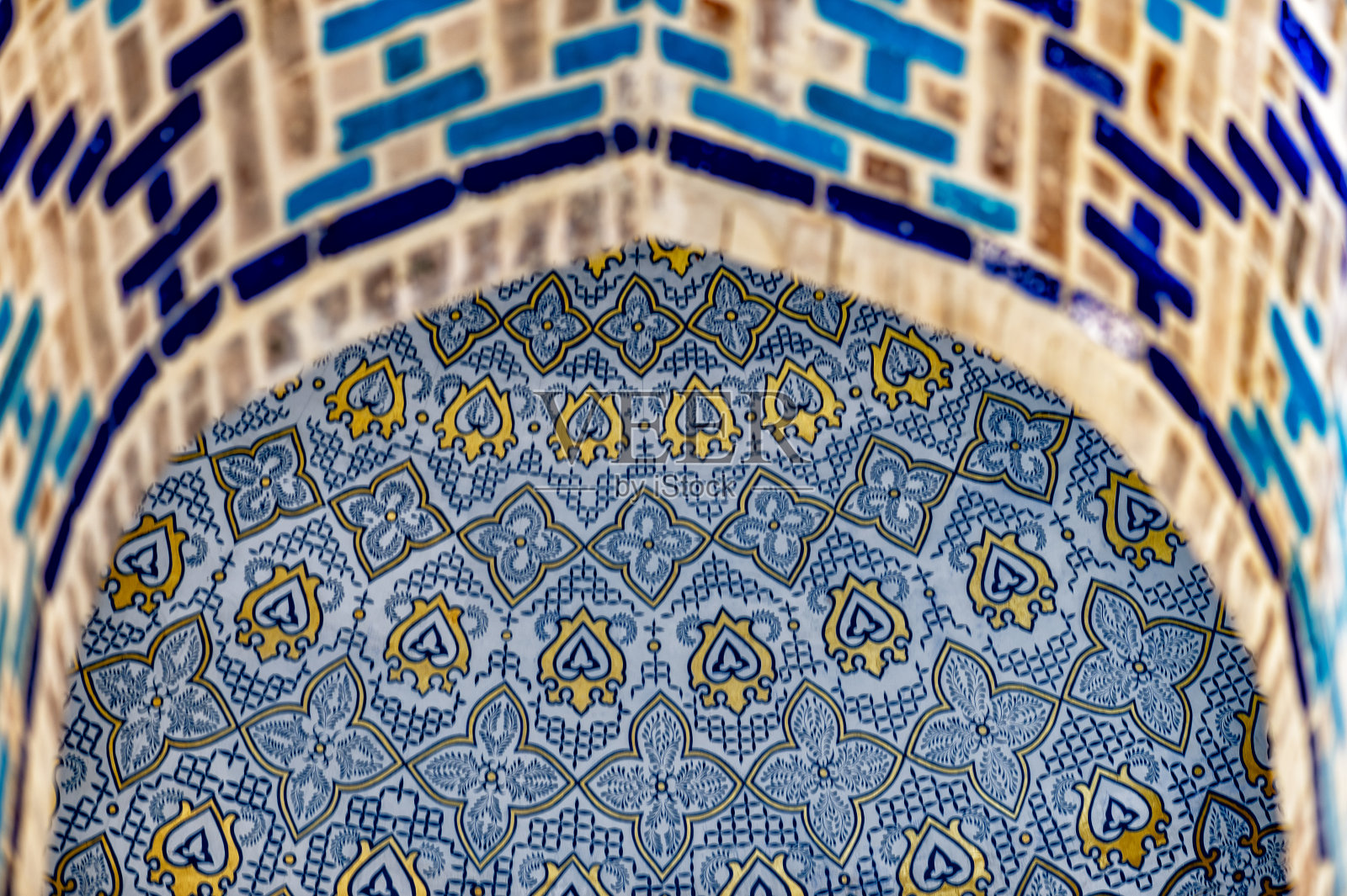 乌兹别克斯坦撒马尔罕的shakhi-zinda墓地照片摄影图片