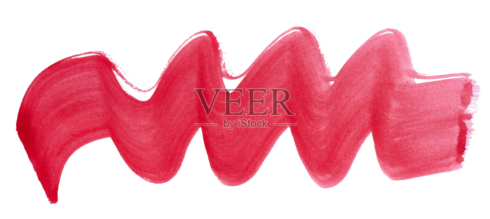 水彩画的笔触红色油漆，在一个白色孤立的背景照片摄影图片