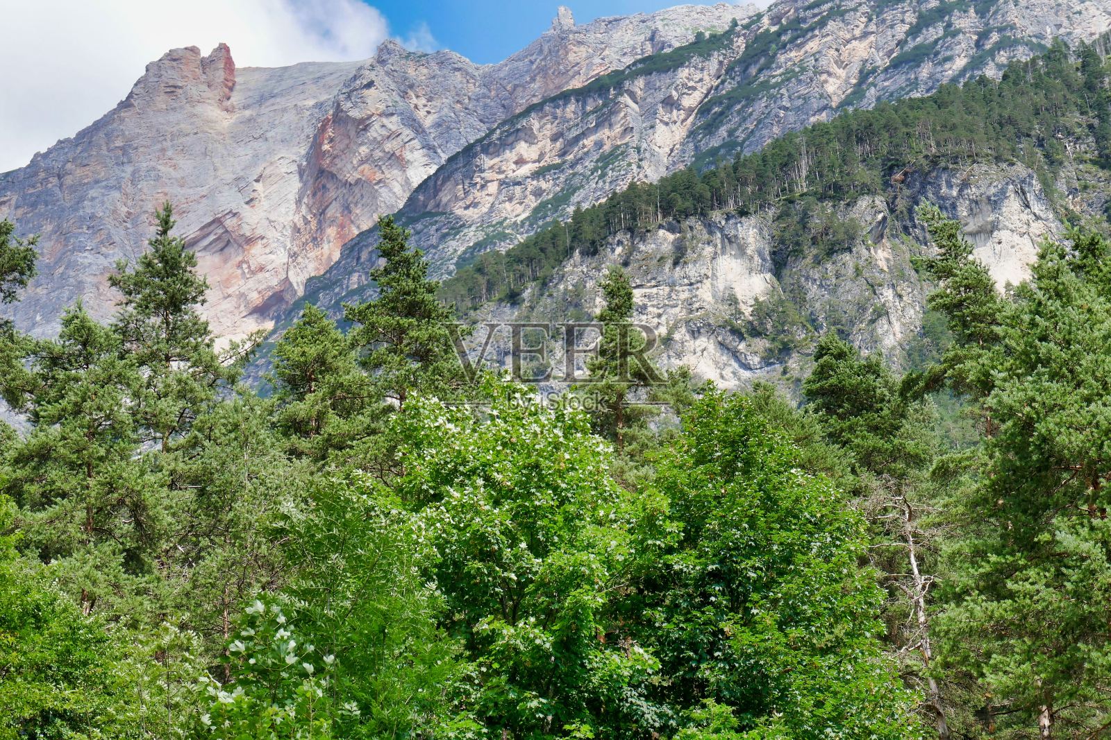 观山，照片为背景，在帕索比奥山脉，多洛米蒂，阿尔卑斯山脉，锡尼希奥维琴察，意大利北部照片摄影图片