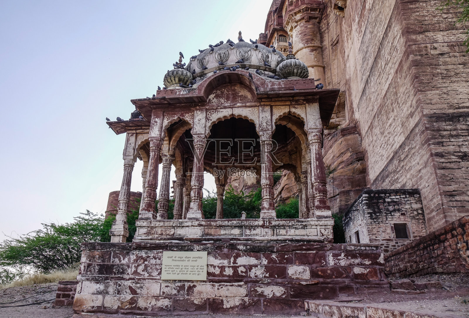 印度焦特布尔Mehrangarh要塞的一部分照片摄影图片