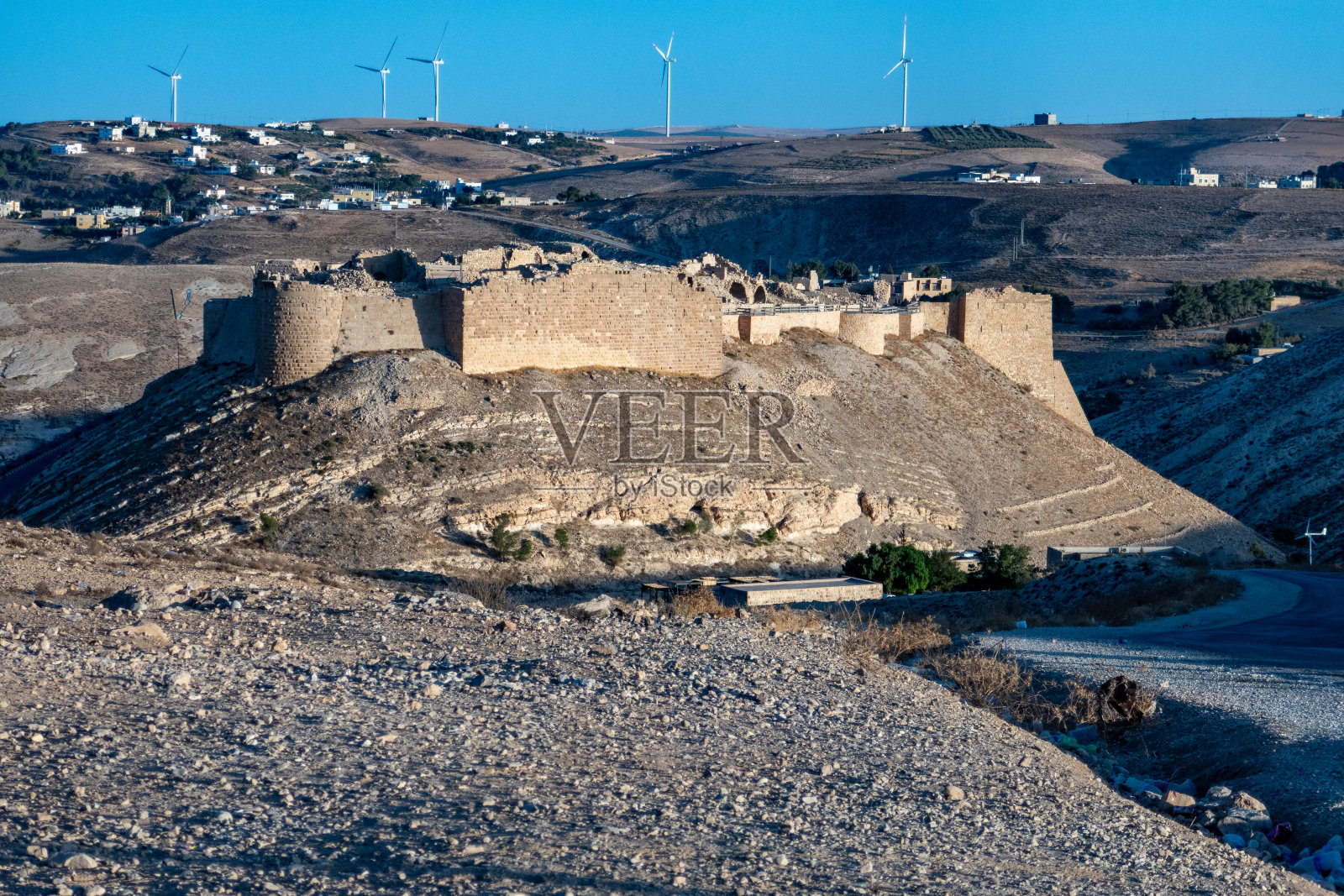 约旦的老蒙特利尔城堡照片摄影图片