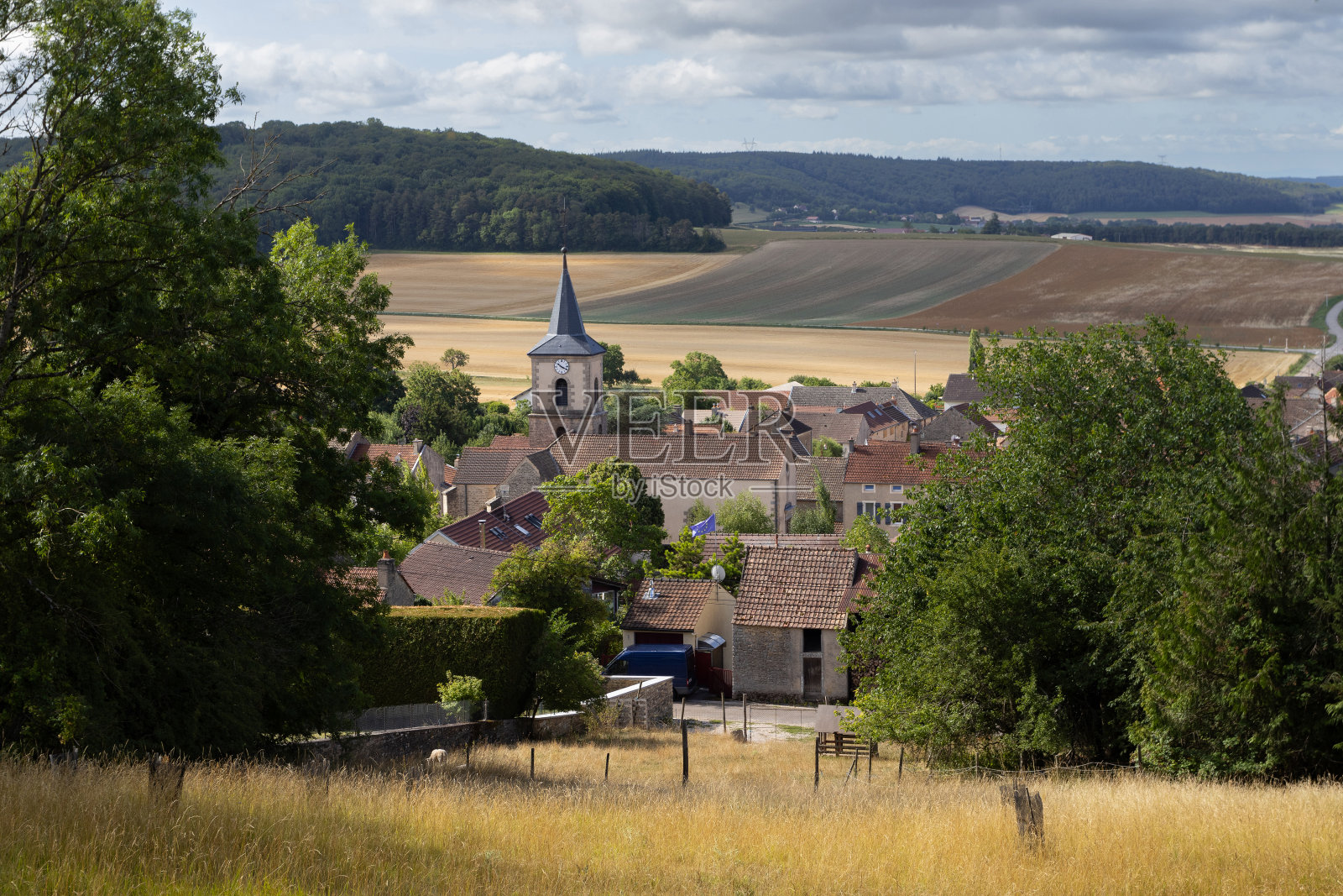 Chamboeuf Village View，法国照片摄影图片
