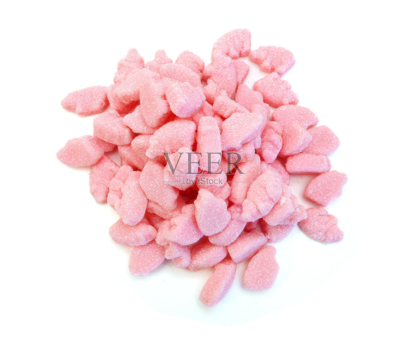 软糖猪形切割机，孤立在白色背景上照片摄影图片