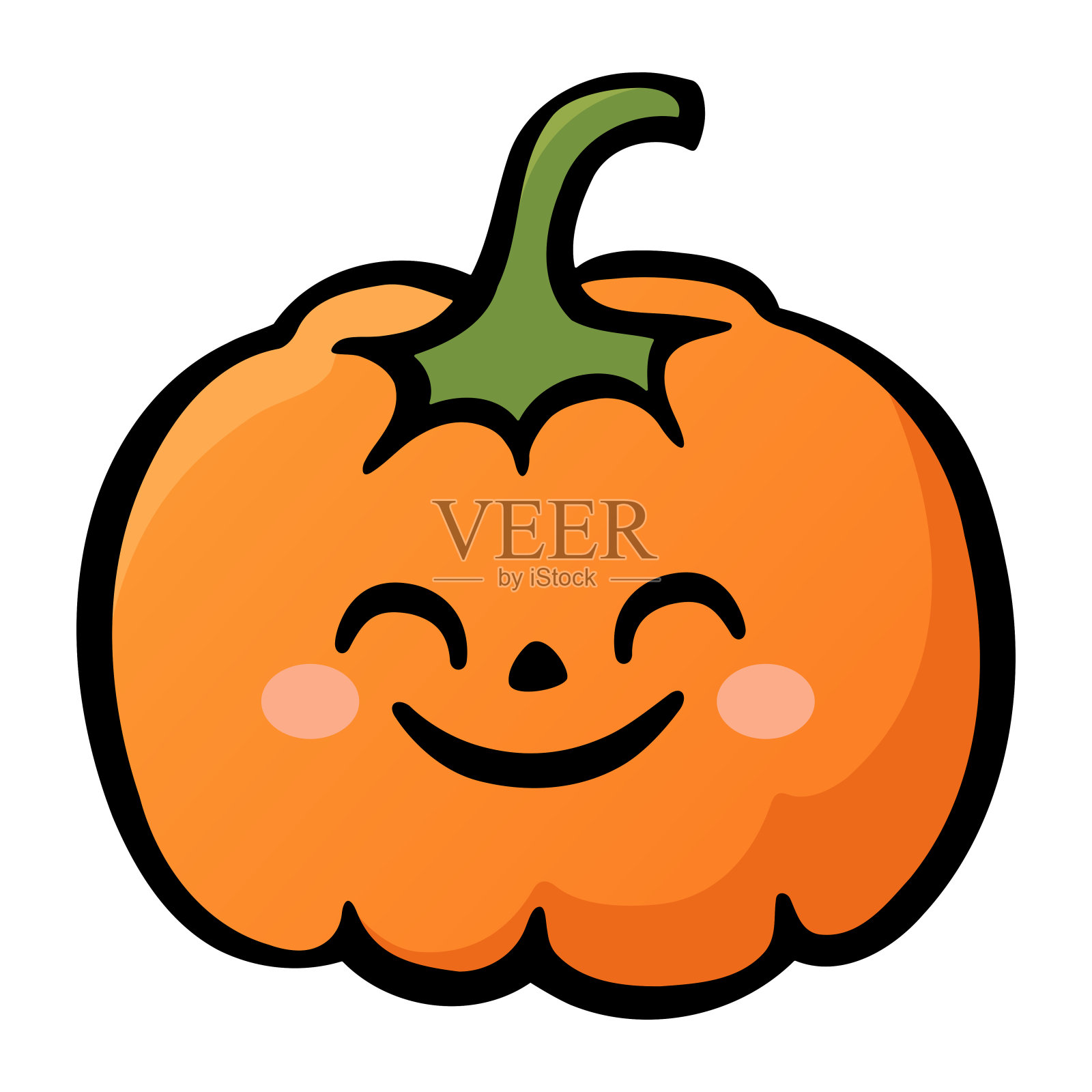 可爱万圣节南瓜矢量图插画图片素材