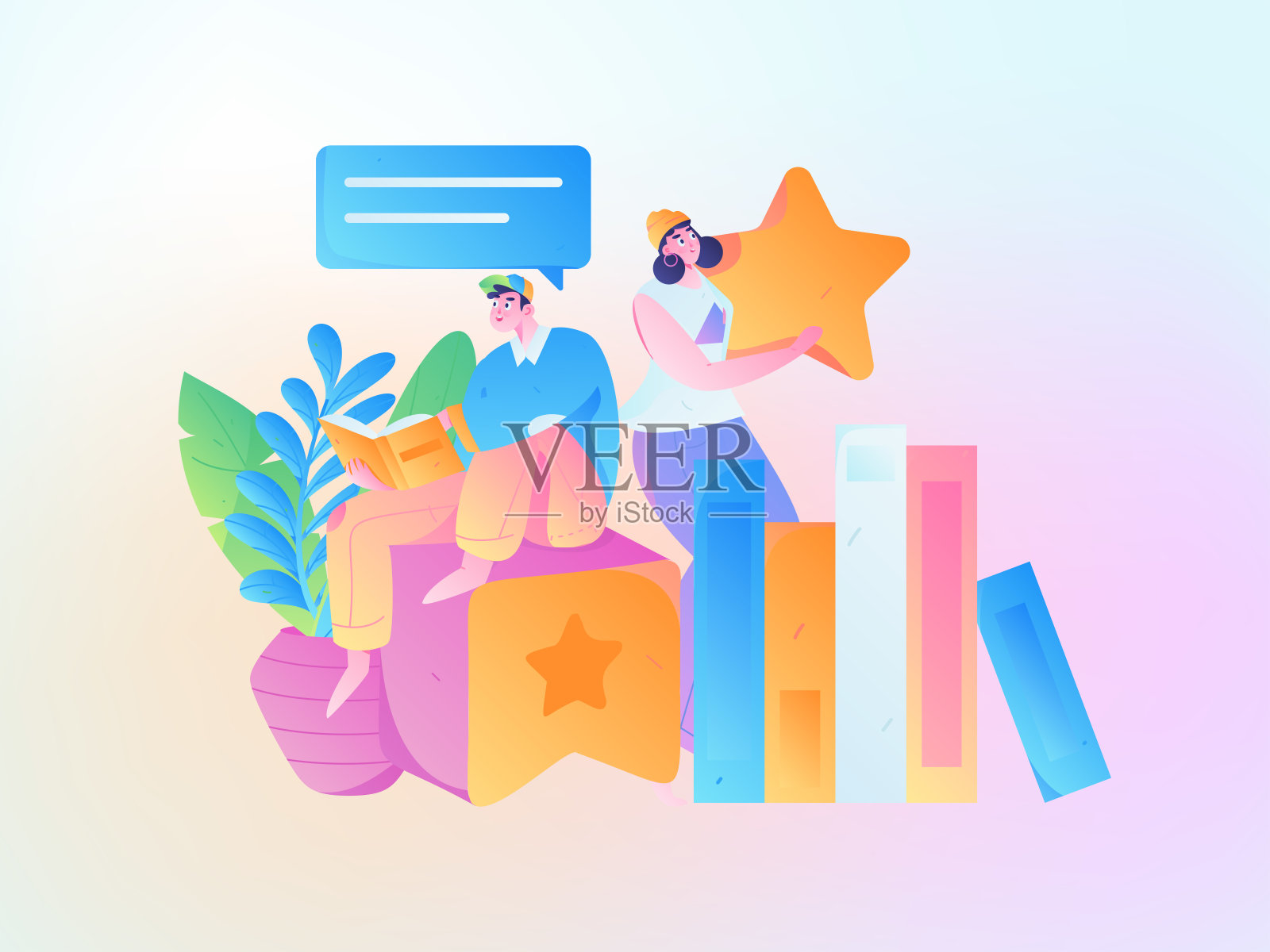 教育学习人平面矢量概念手绘插画插画图片素材