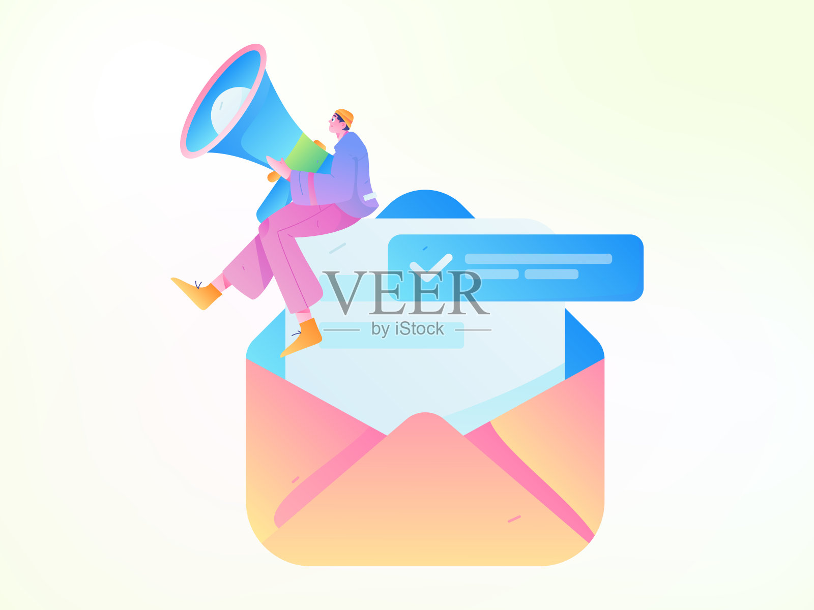 邀请朋友进行问卷平面矢量概念操作手绘插画插画图片素材