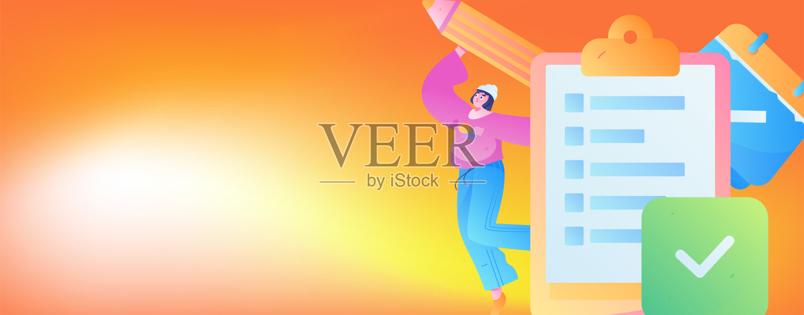 邀请朋友进行问卷平面矢量概念操作手绘插画插画图片素材