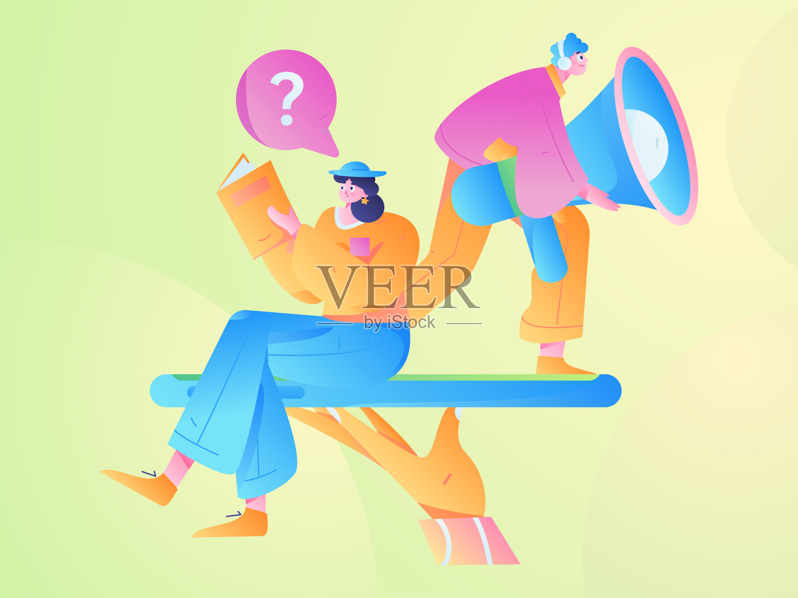 通知公告矢量创意平面手绘插图插画图片素材