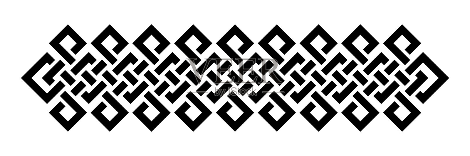 几何交错的黑色方块边界分割器插画图片素材