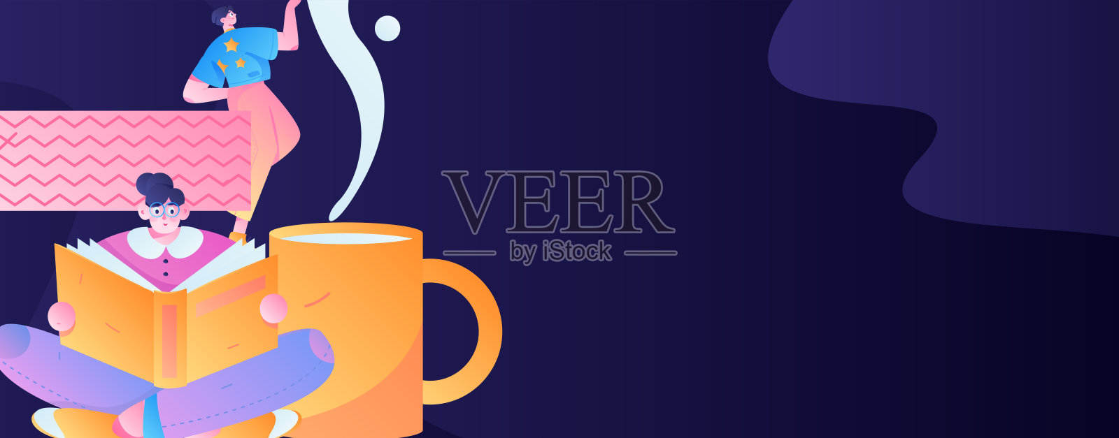 教育学习人平面矢量概念手绘插画插画图片素材