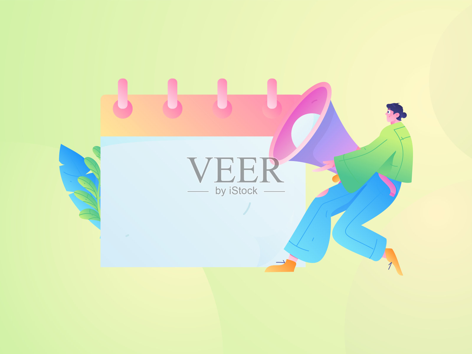 通知公告矢量创意平面手绘插图插画图片素材