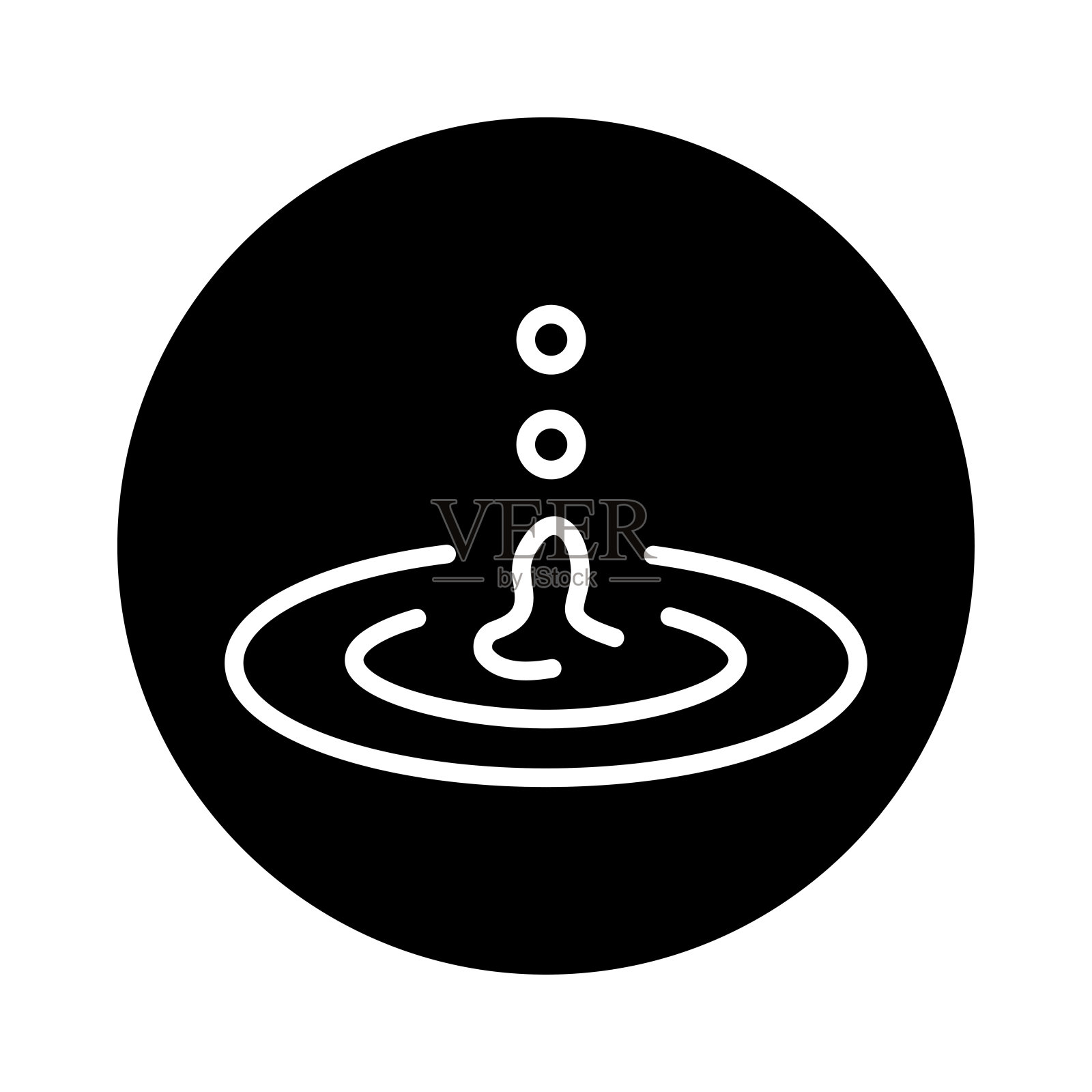 水彩线图标。液体流动。插画图片素材