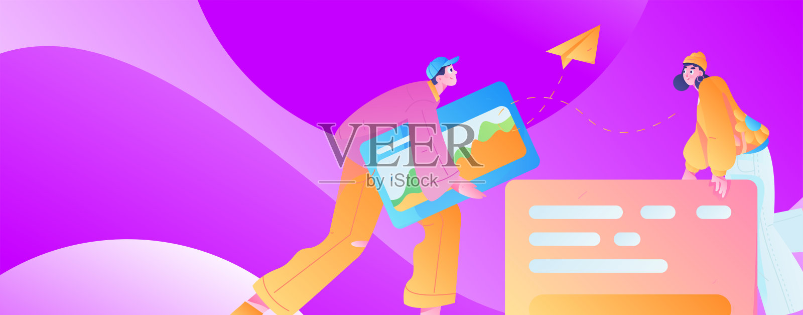 与顾问沟通平面矢量字符概念操作手绘插画插画图片素材