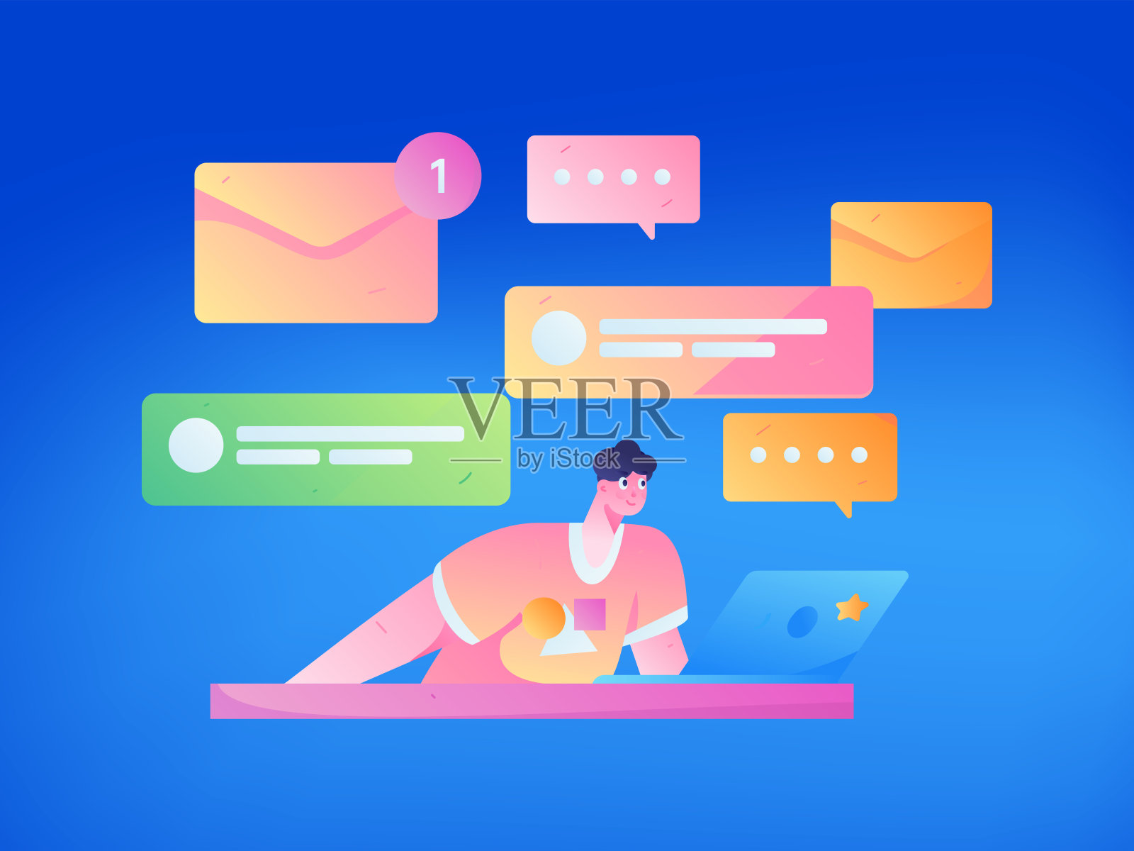 与顾问沟通平面矢量字符概念操作手绘插画插画图片素材