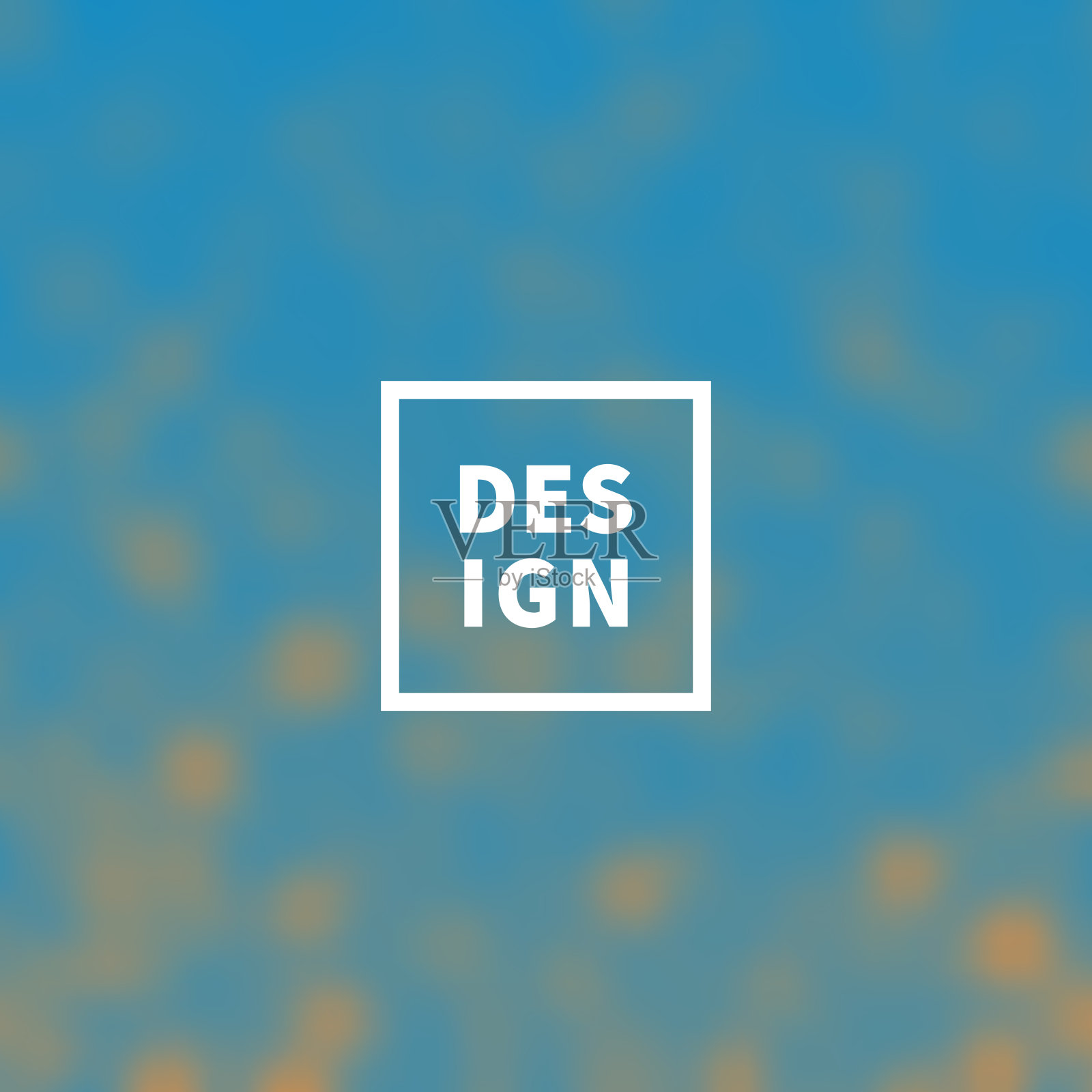 蓝色抽象背景与模糊的斑点插画图片素材