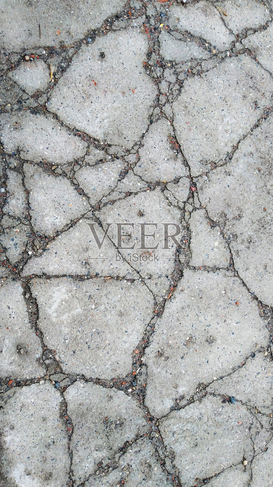 混凝土路面裂缝照片摄影图片