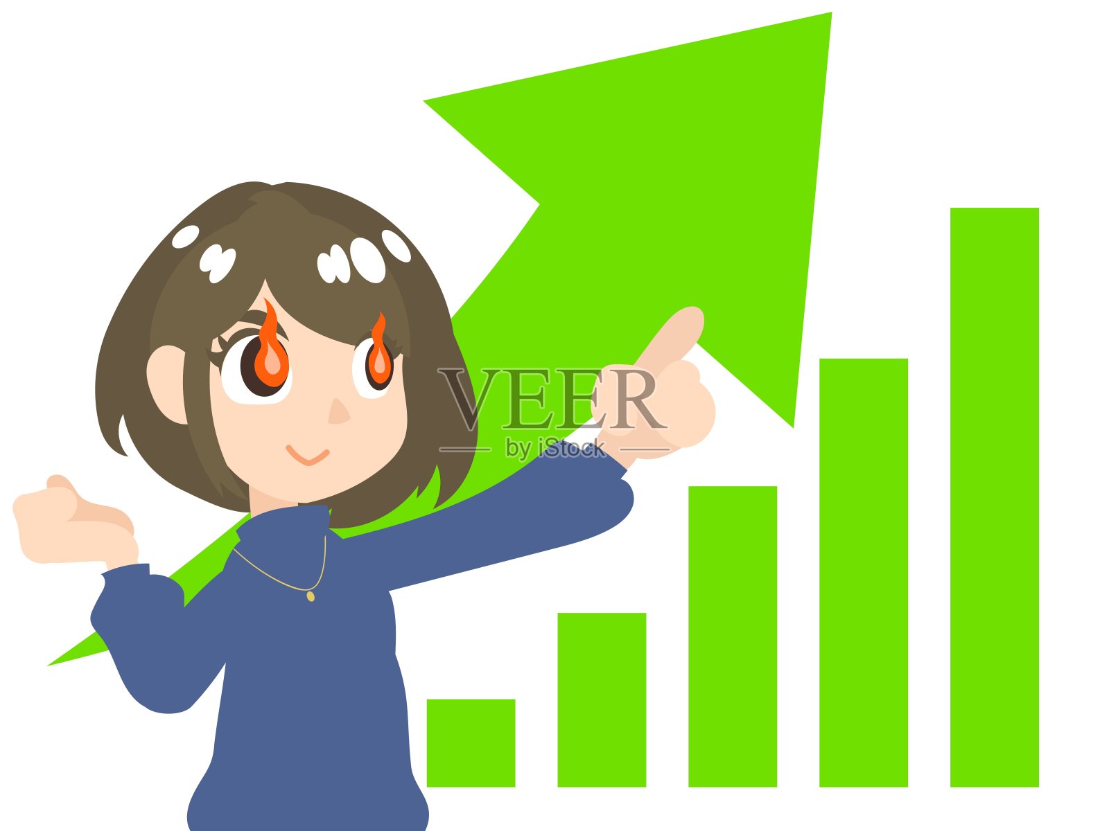 当星盘成长时，女性会受到激励插画图片素材