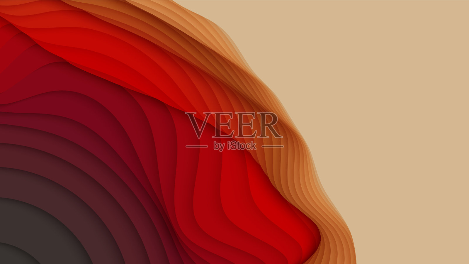 彩色纸层三维抽象梯度插画图片素材