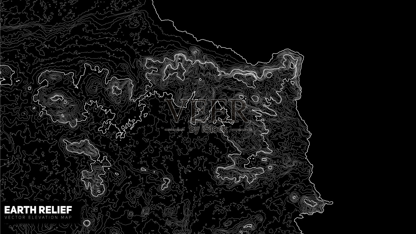 生成的抽象地球地形图插画图片素材