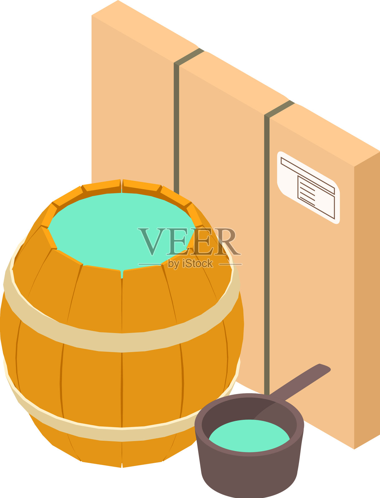 锻造设备图标等距水插画图片素材