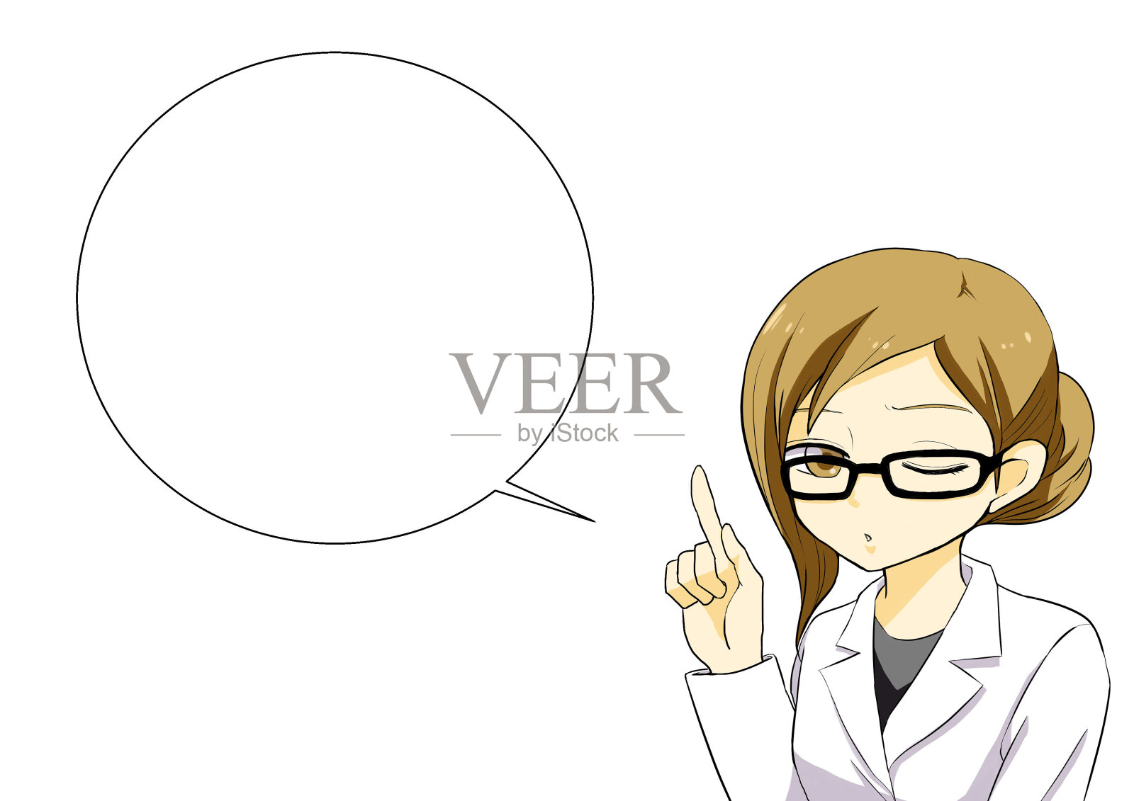 女医生气球注意事项插画图片素材