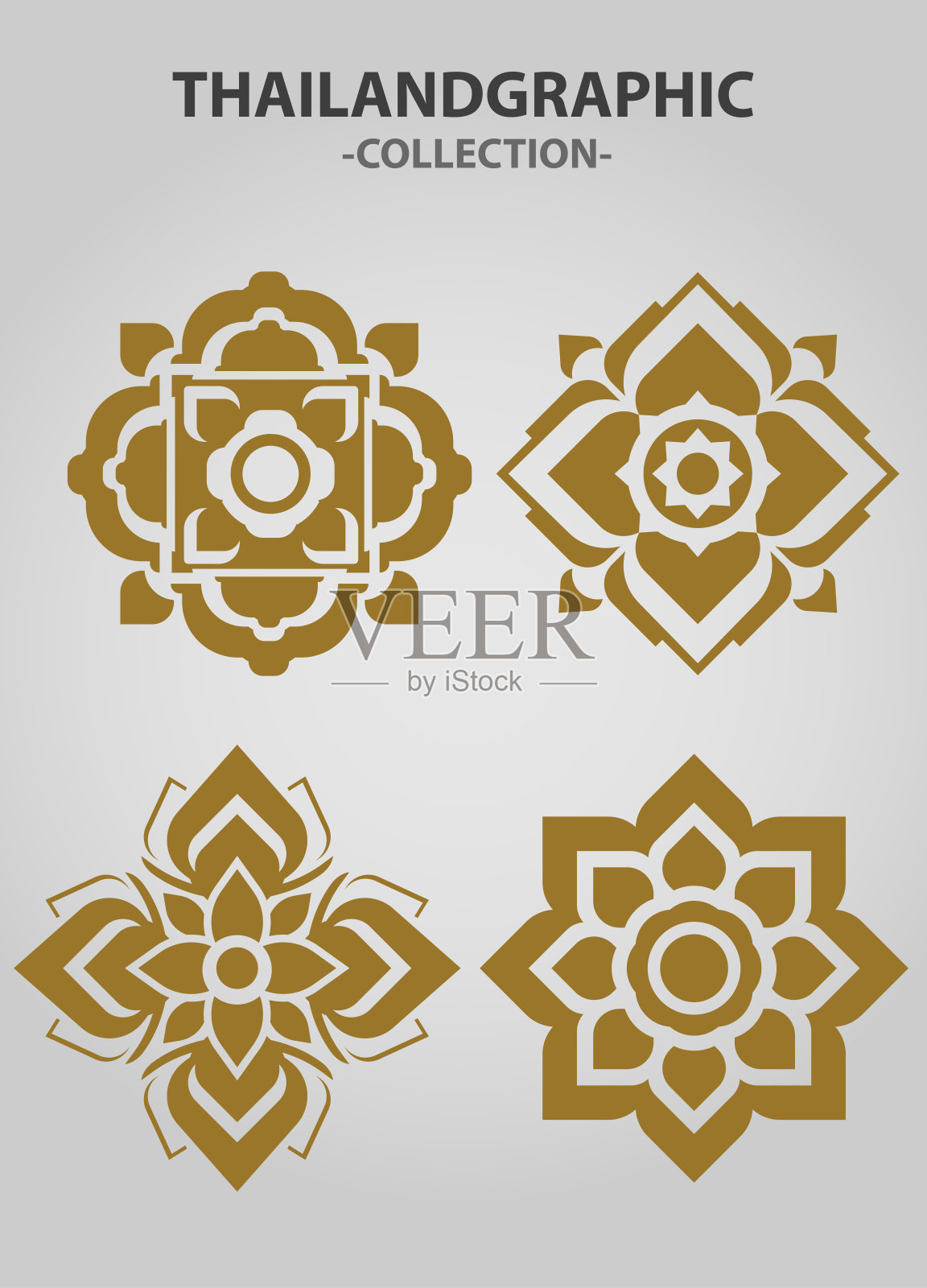 矢量泰国民族装饰元素矢量。民族元素，装饰点缀，泰族插画插画图片素材