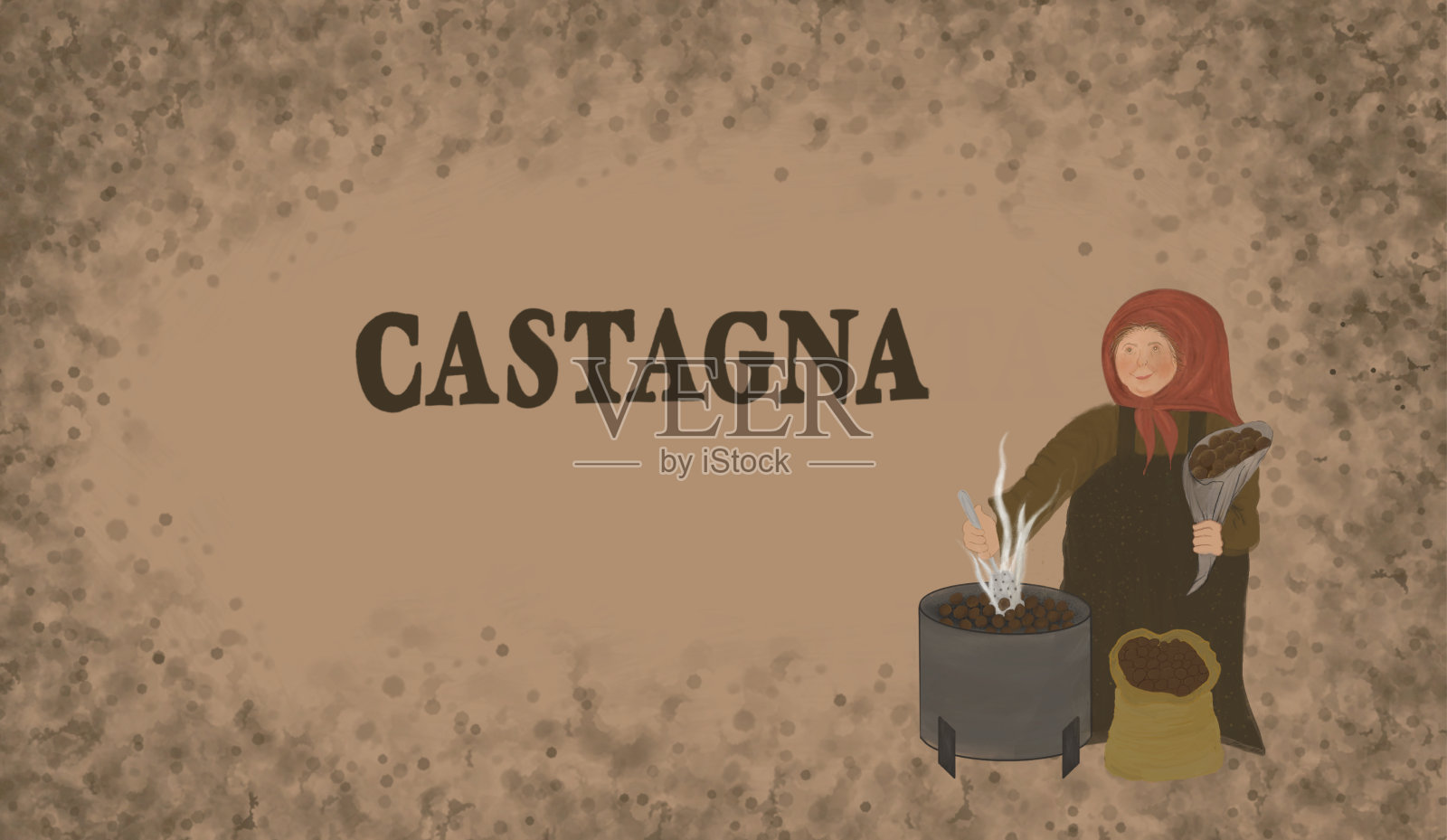 栗预展插画图片素材