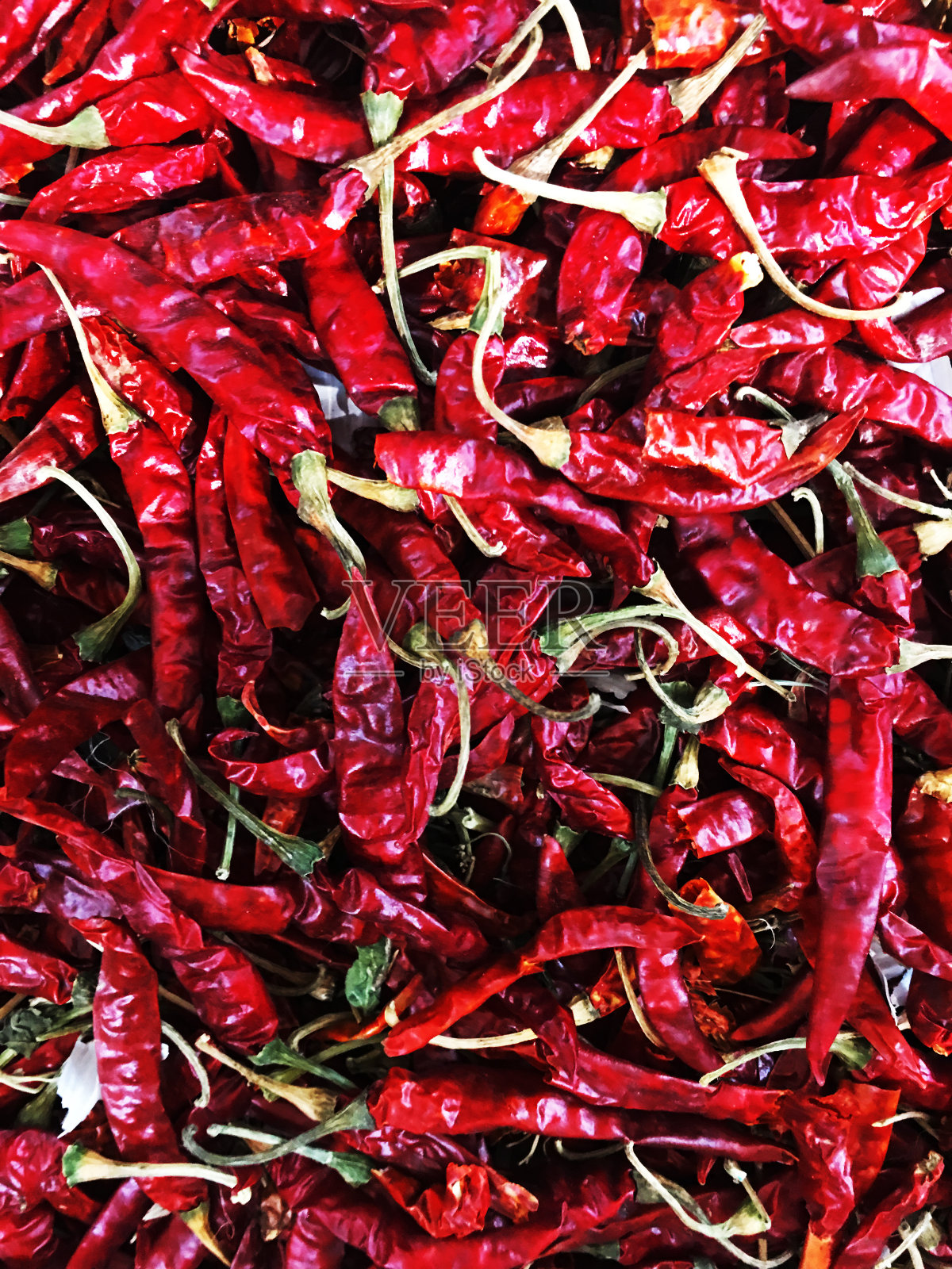 泰国市场出售的干红辣椒照片摄影图片