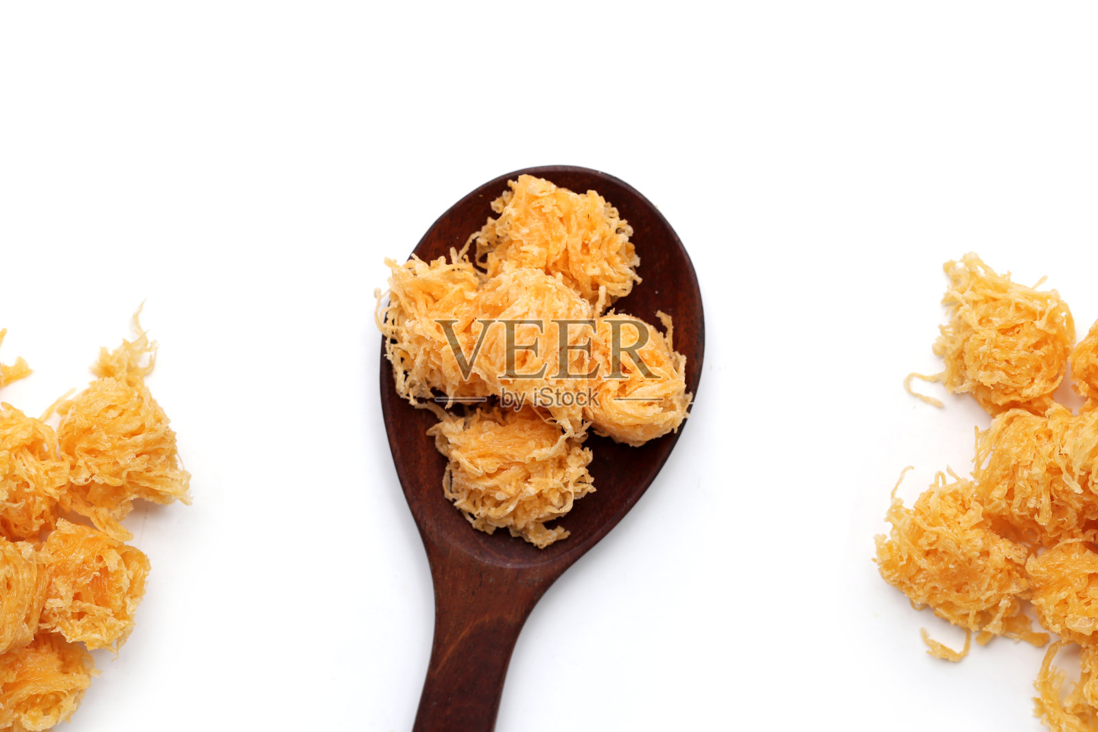 泰式香脆香酥蛋绵(Foi Thong Krob)照片摄影图片