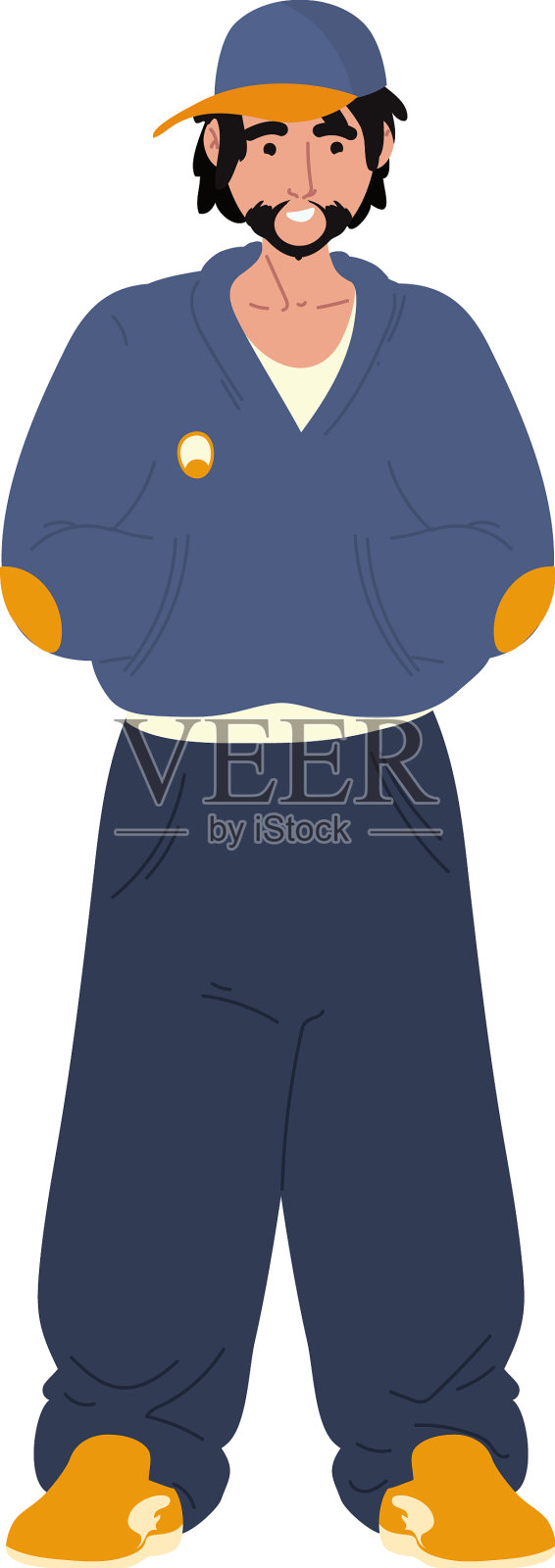 潮青年插画图片素材