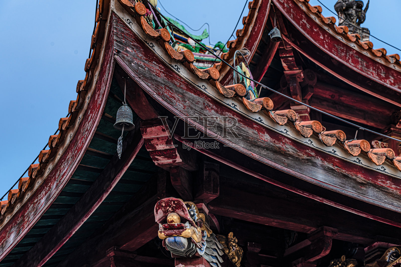 中国寺庙的屋顶照片摄影图片